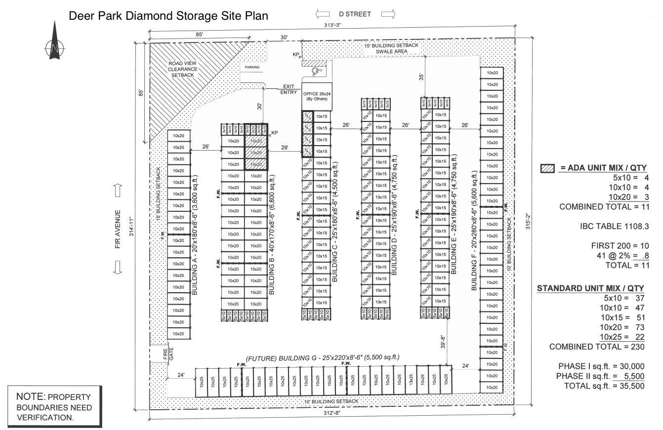 12671 Deer Park Diamond Storage Site Plan