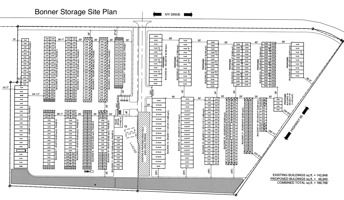 Bonner Storage Site Plan